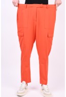 Women Pants Vero Moda Curve Vmcnylasage Hr Tapered Tangerine Tango